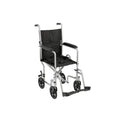 Lightweight Transport Wheelchair, 19x22 Seat, Silver A76782