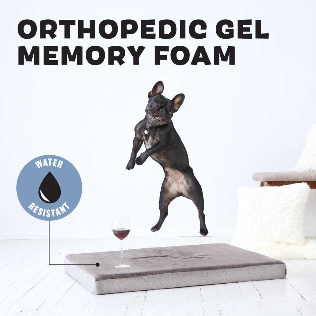 Memory Foam Platform Dog Bed Plush Mattress I411