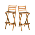 Foldable Outdoor Wood Barstool Set P57475