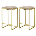 Velvet Tufted Bar Stool Set of 2 D1224