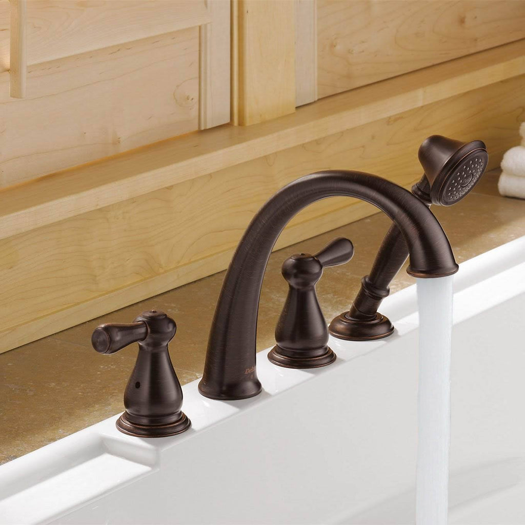 Venetian Bronze Roman Tub Faucet Trim with Hand Shower B427242