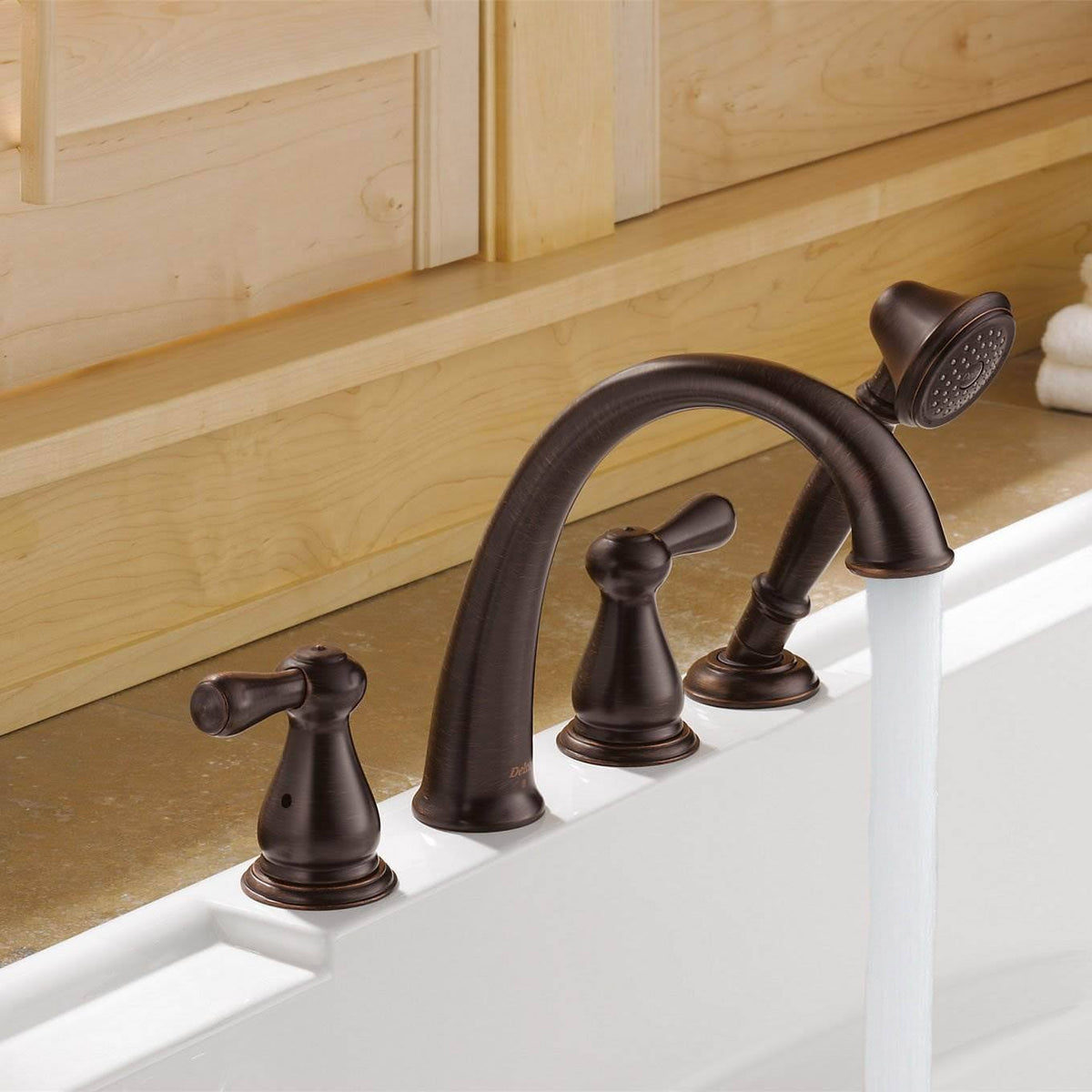 Venetian Bronze Roman Tub Faucet Trim with Hand Shower B427242