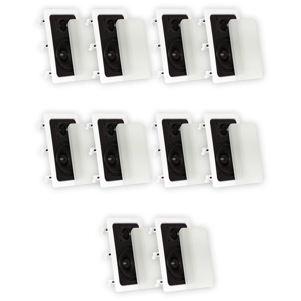 In Wall Speakers Surround Sound 5 Pair Pack H42038
