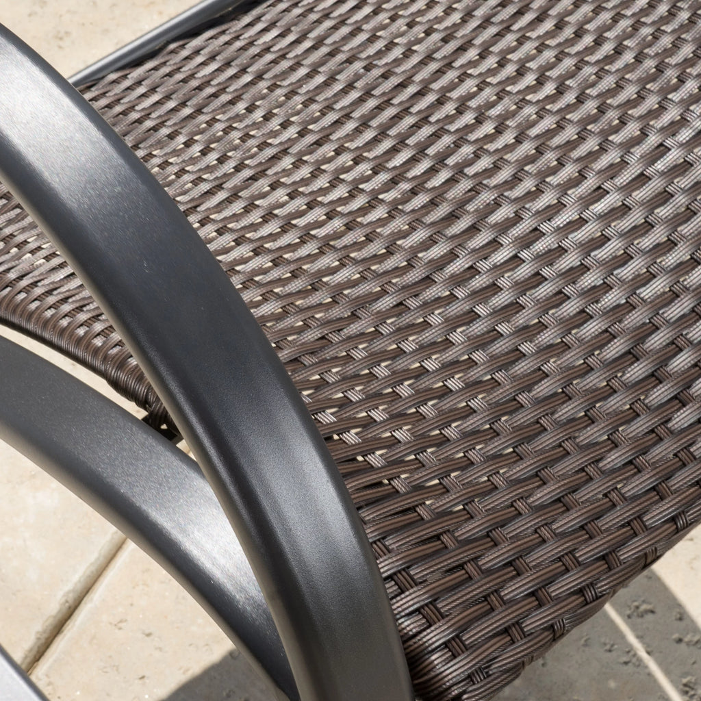 Brown Wicker Rocking Chair O819