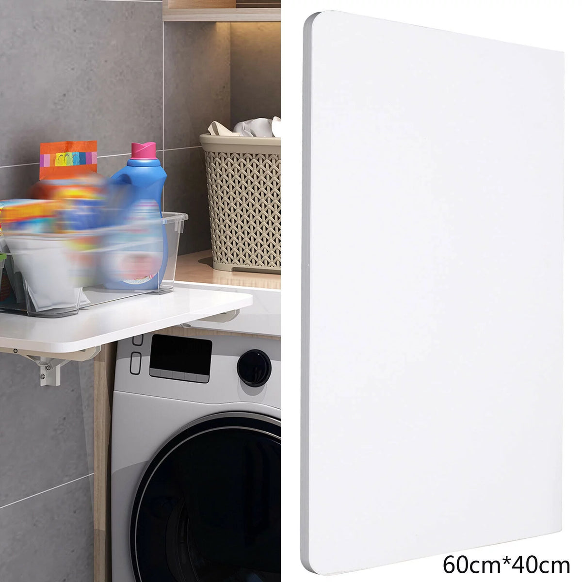 Folding Wall Mount Floating Desk 60x40cm J7011
