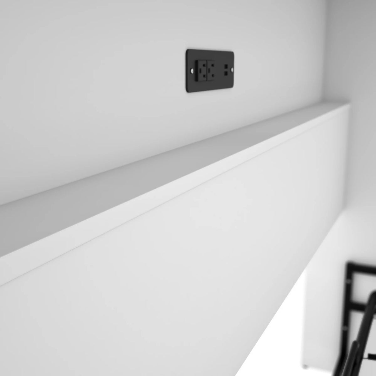 White Full Cabinet Bed with Mattress H3570