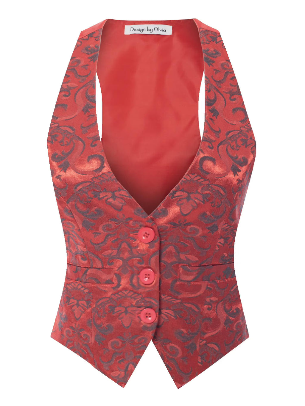 Women's Patterned Vest Waistcoat Y8664
