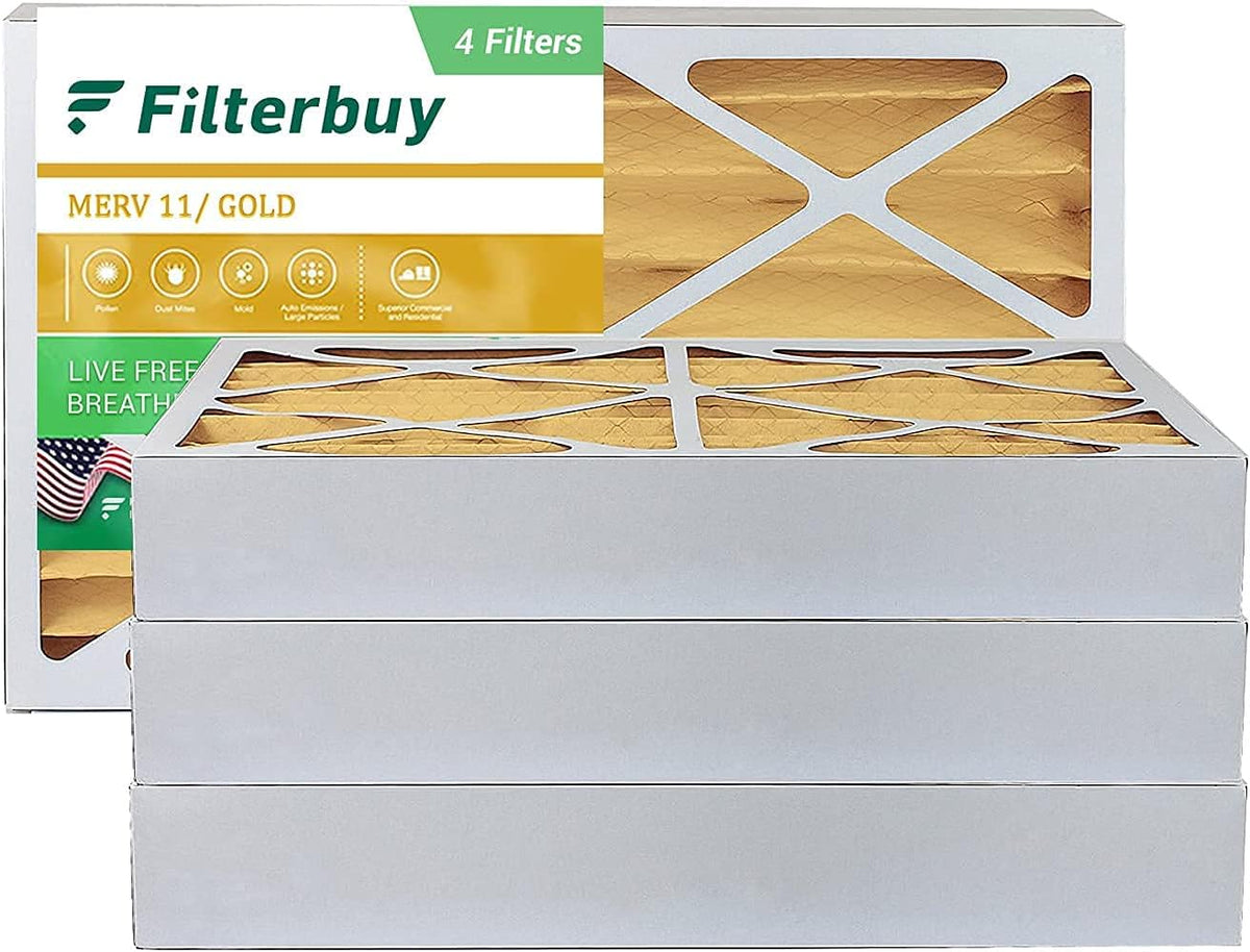 16x25x4 MERV 11 Pleated HVAC AC Furnace Filters (4-Pack) F517
