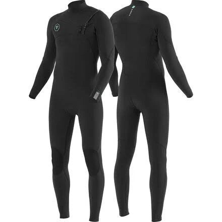 Black 4-3 Full Chest Zip V739