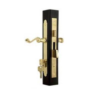 Slim Line Storm Security Door Lock Brass Double Cylinder F1016
