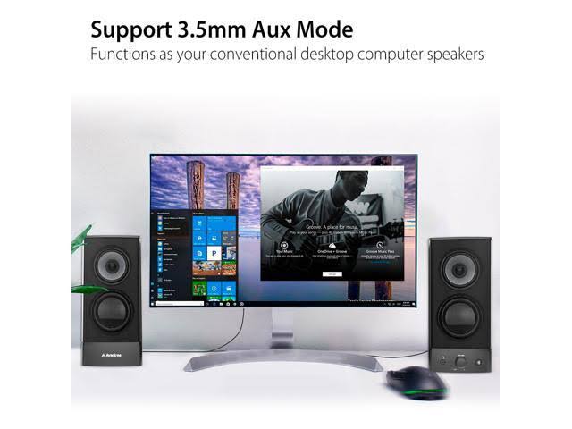 10W Bluetooth Computer Speakers, Wireless & Wired Stereo, AC Powered H476145