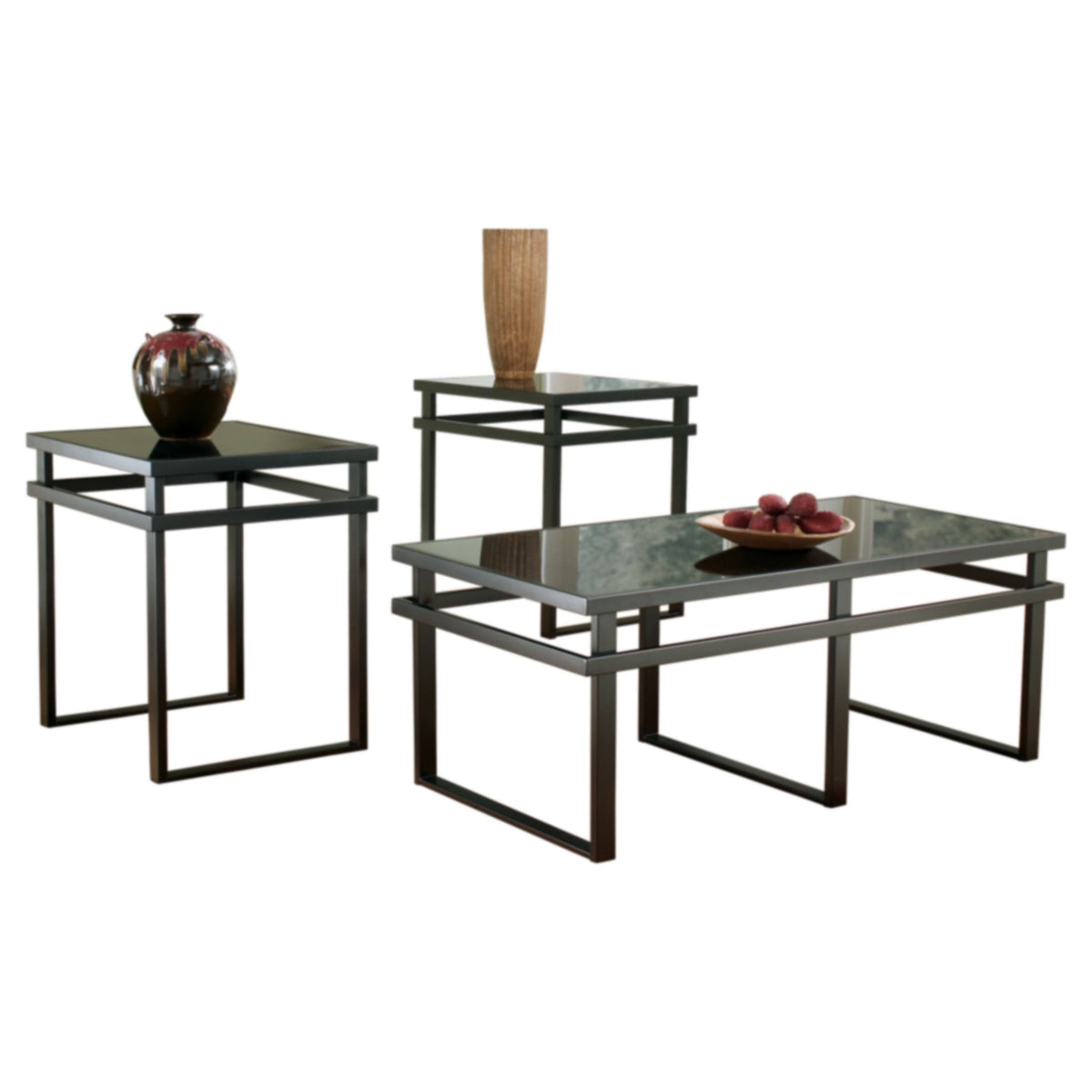 3-Piece Black Occasional Table Set C530749