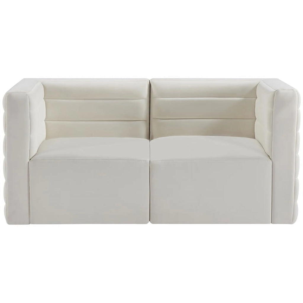 Cream Velvet Modular Sofa V932