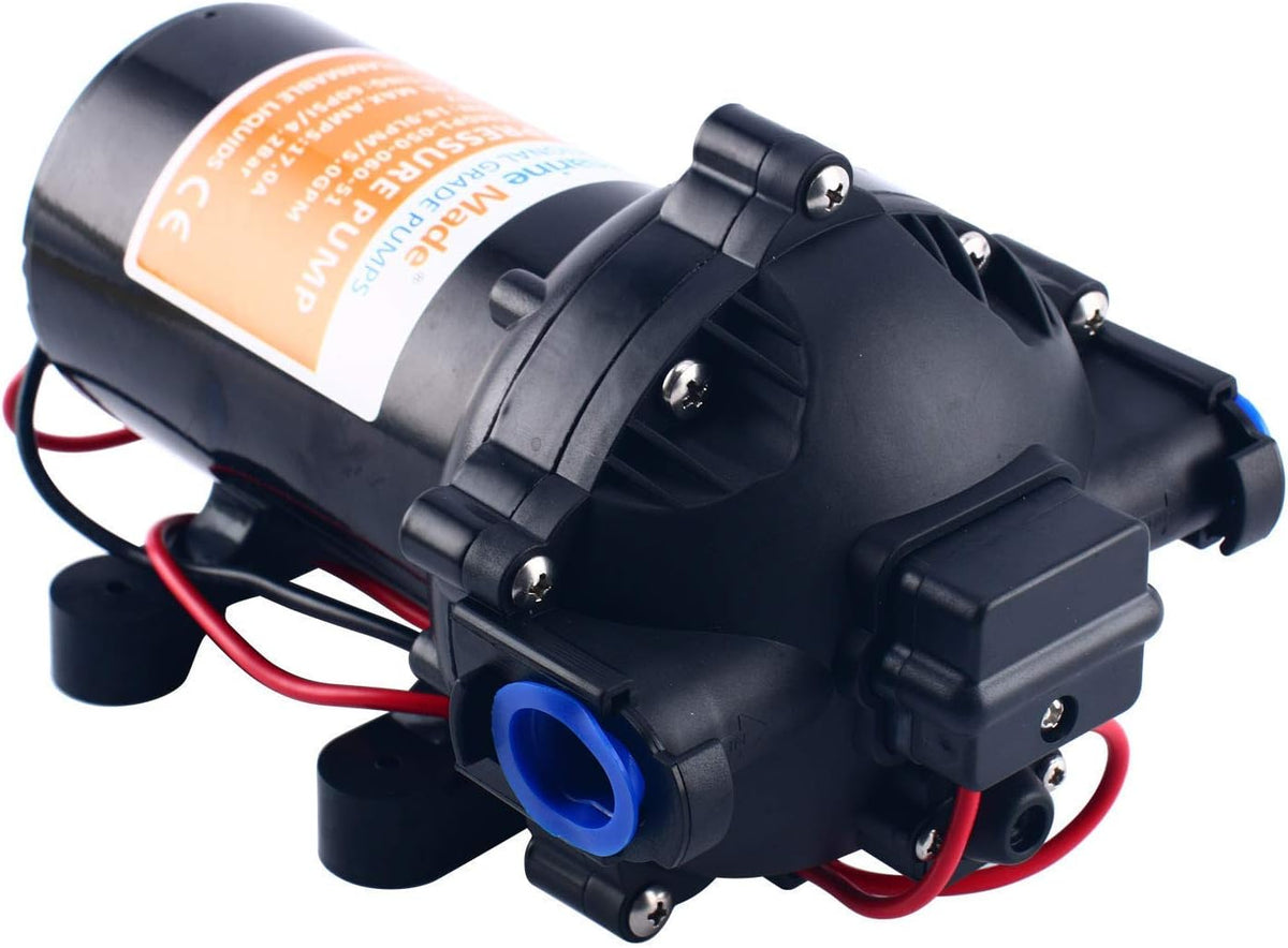 12v Water Pressure Diaphragm Pump 18.9 L/min 5.0 Gpm 60 Psi H7273