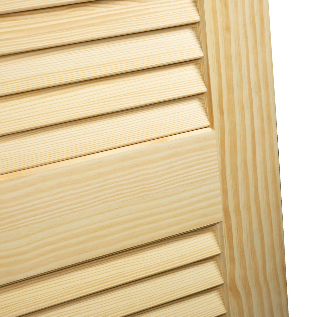 Louvered Solid Wood Primed Standard Door P653