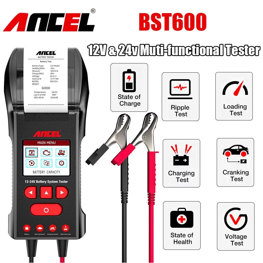 12V/24V Automotive Car Battery Load Tester Tool C119953