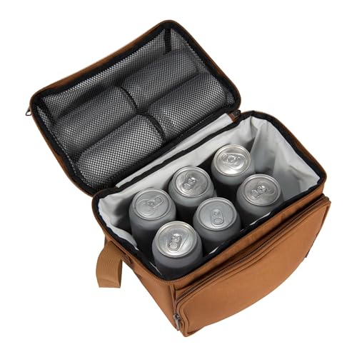 Insulated 12 Can Two Compartment Lunch Cooler Bag Black N435781
