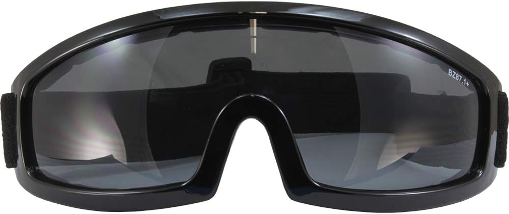 2 Pairs Safety Goggles Blue Mirror & Smoke Lenses J208