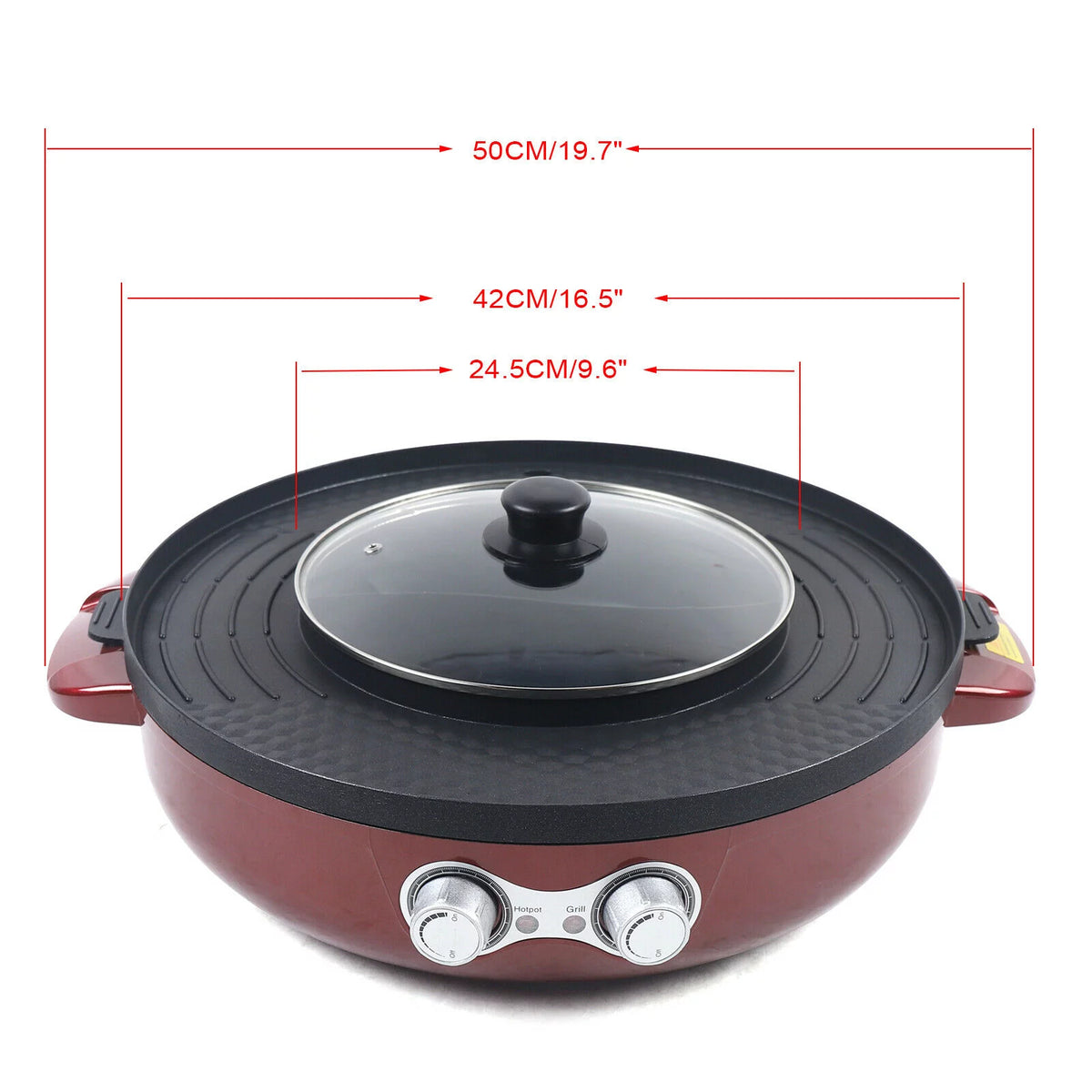 2 In 1 Electric Grill & Hot Pot 2200W U537330