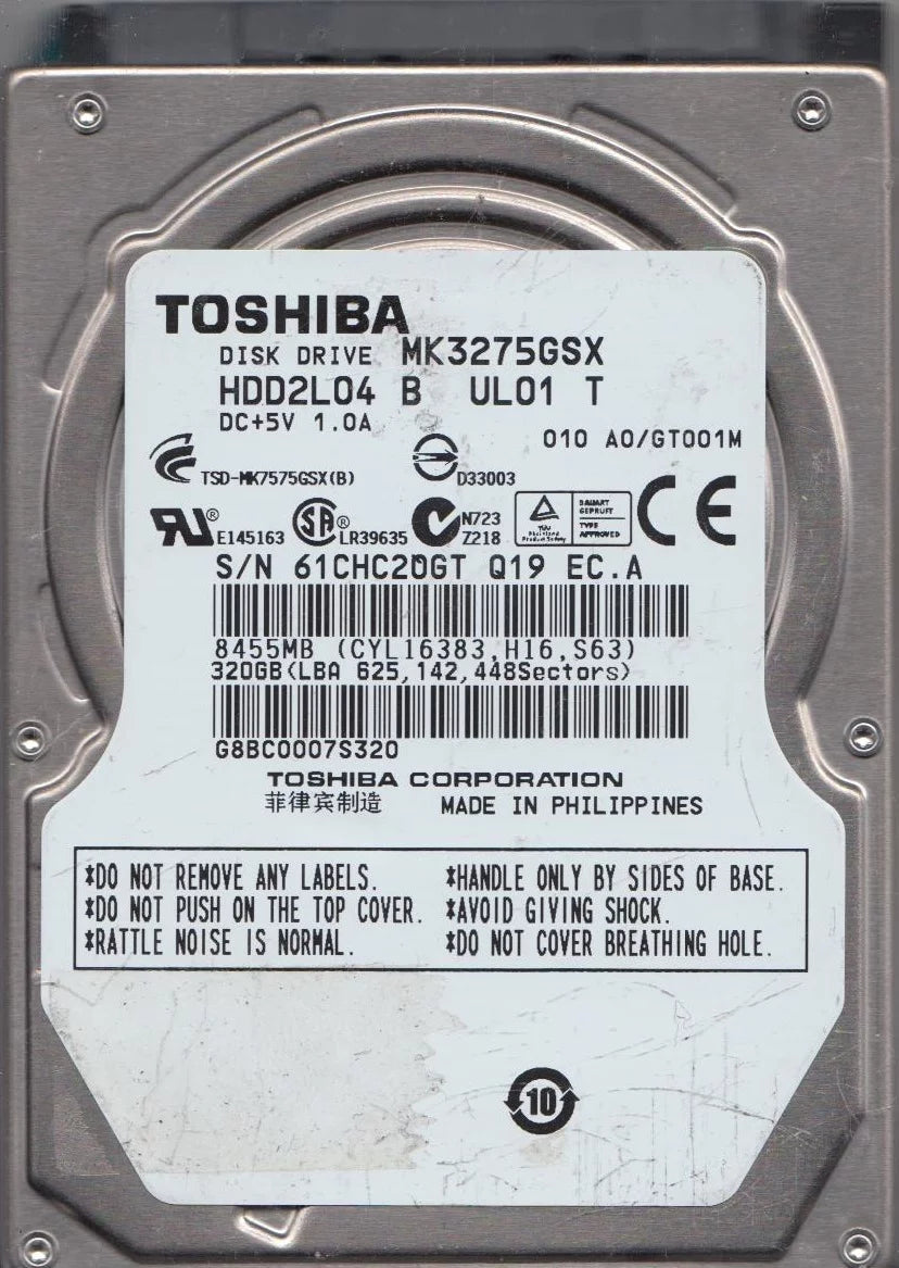 320GB SATA 2.5 Hard Drive K3749