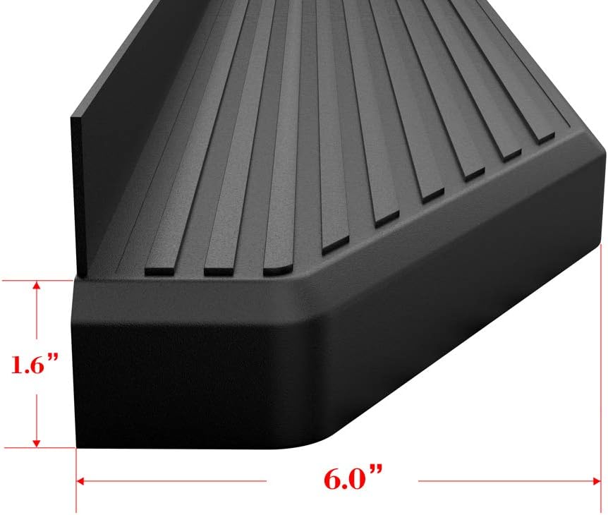6-inch Black Aluminum Running Boards Side Steps T737