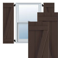Raisin Brown PVC Board and Batten Shutters Per Pair J631992