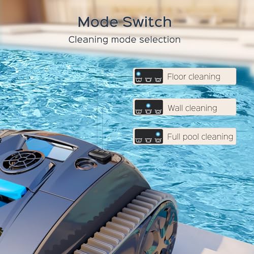 Robotic Pool Cleaner Vacuum with Wall Climbing, 65W Suction Power, 150 Mins N48422
