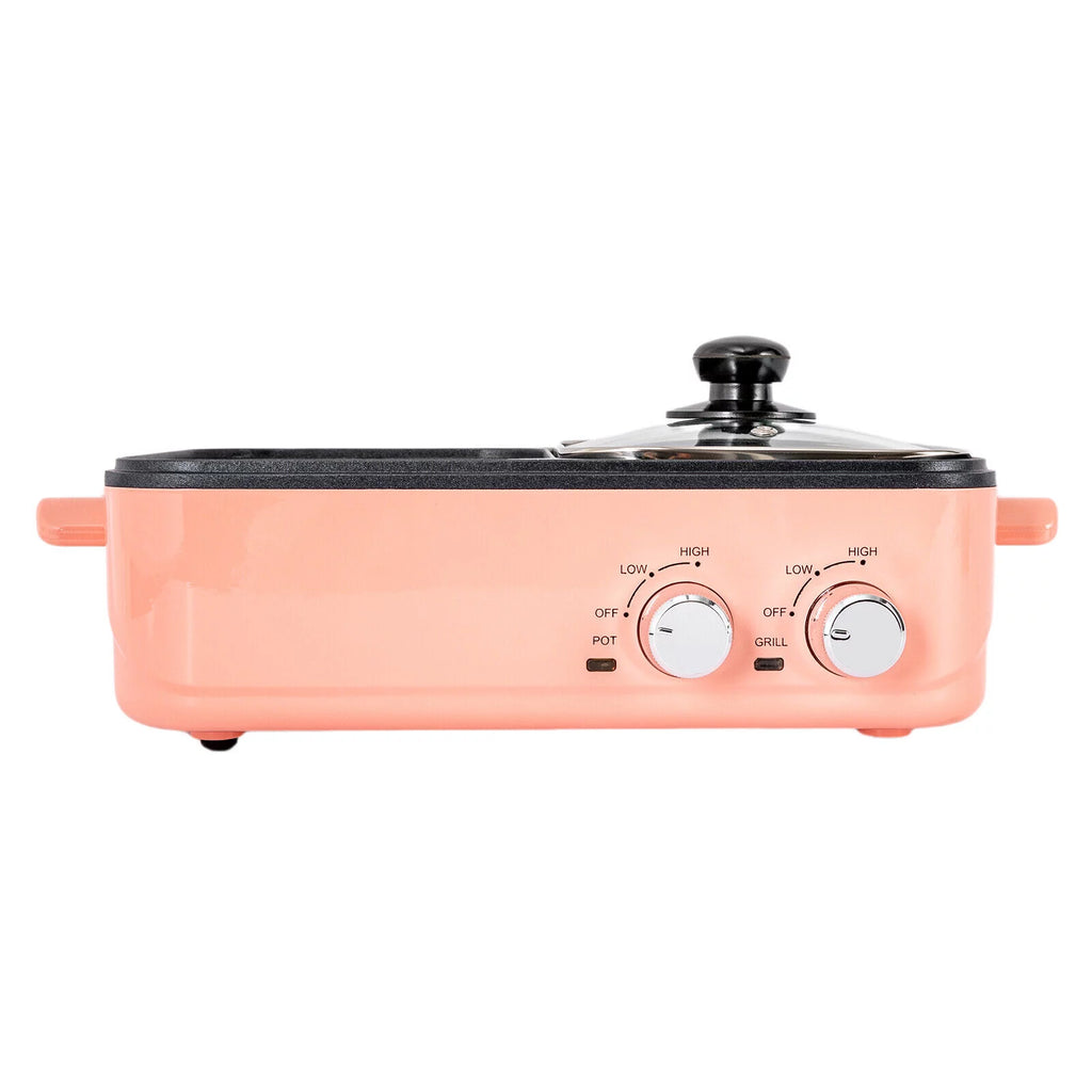 2 in 1 Electric Hot Pot 1500W Non-Stick Korean BBQ Grill S5995