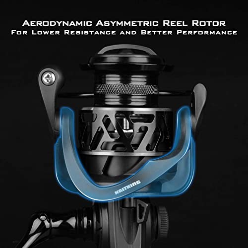 Spinning Reel with 7+1 Stainless Steel Ball Bearings, Aluminum Spool W7613