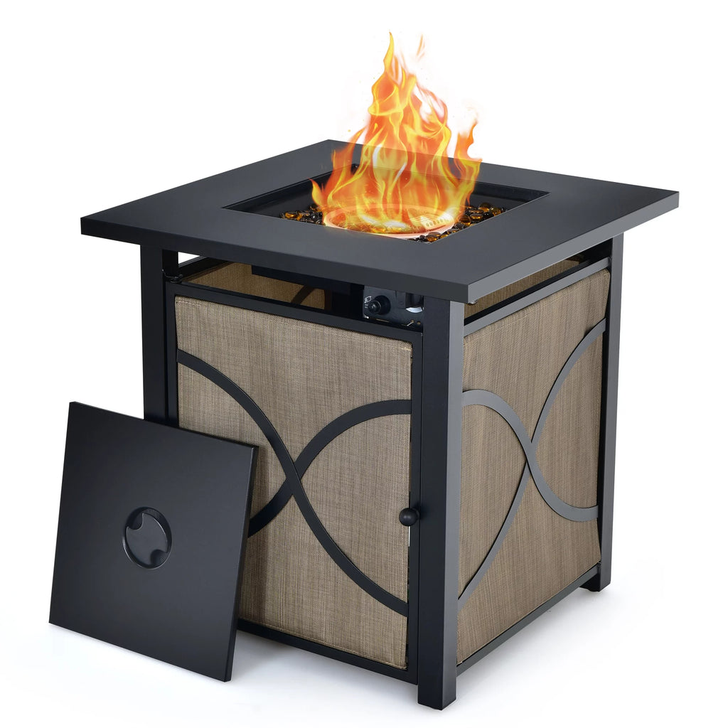 25-Inch Square Propane Fire Pit Table 40000 BTU S310518