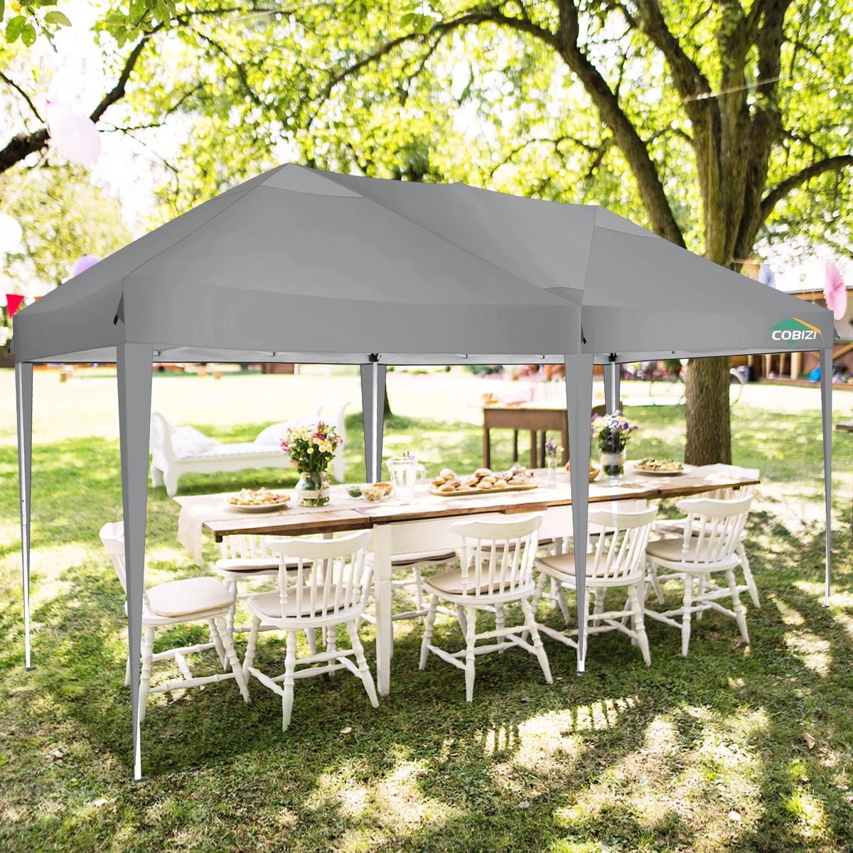 10x20 Pop up Canopy Tent with 6 Removable Sidewalls C8210