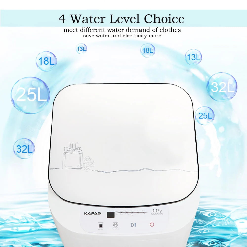 Fully Automatic 2-in-1 Washer & Dryer Machine 8 lbs. Capacity White C8535