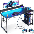 40 Inch Pink Gaming Desk with Shelves W363