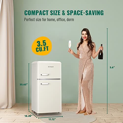Retro Mini Fridge with two doors D62372