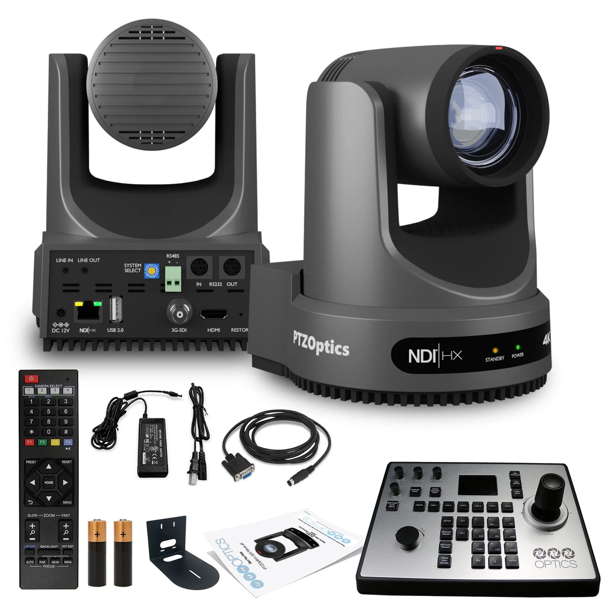 4K PTZ Camera with 12x Optical Zoom and Joystick Controller F47750