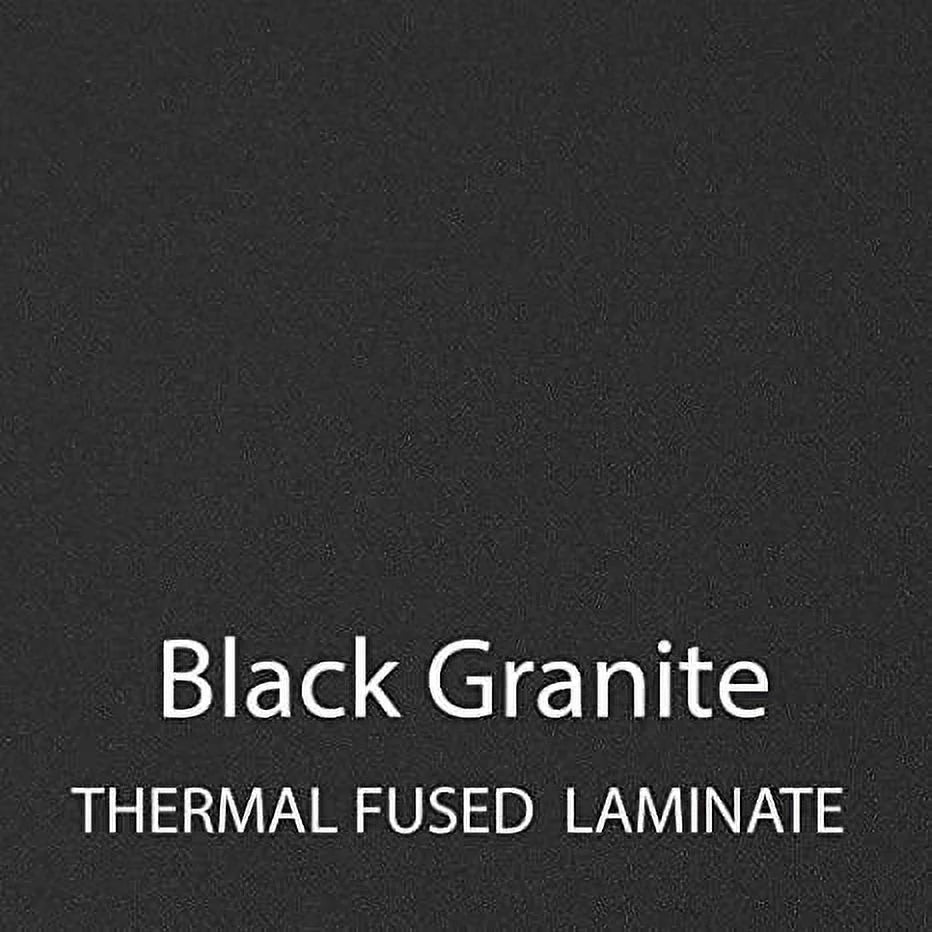 Black Granite Gray Chrome Trapezoid Desk U328