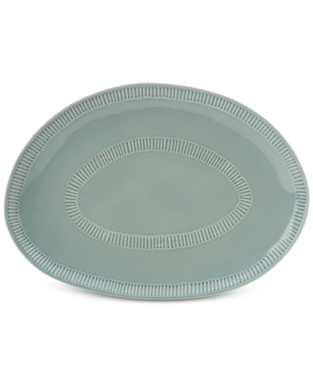 Oval Platter Blue T32379