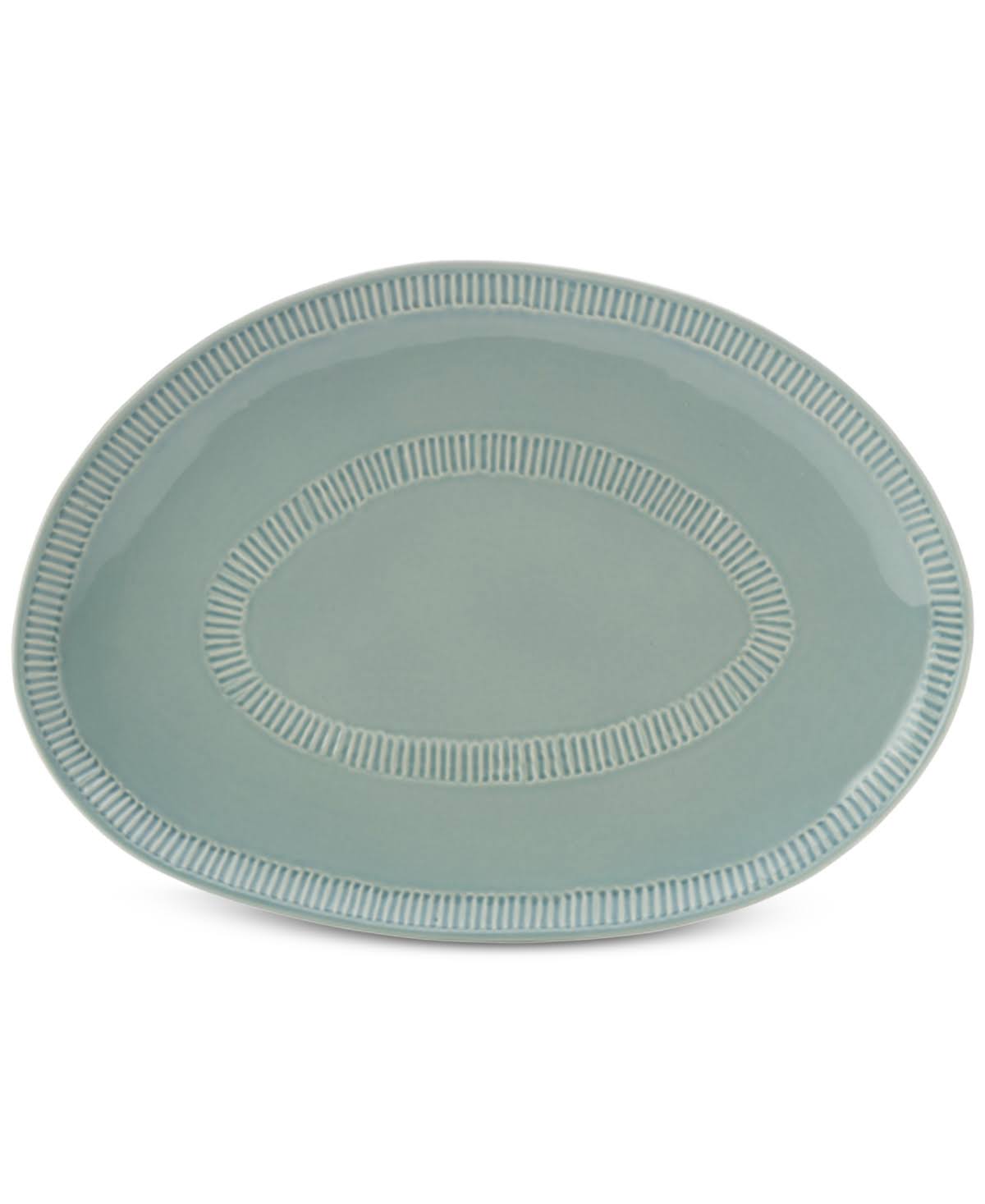 Oval Platter Blue T32379