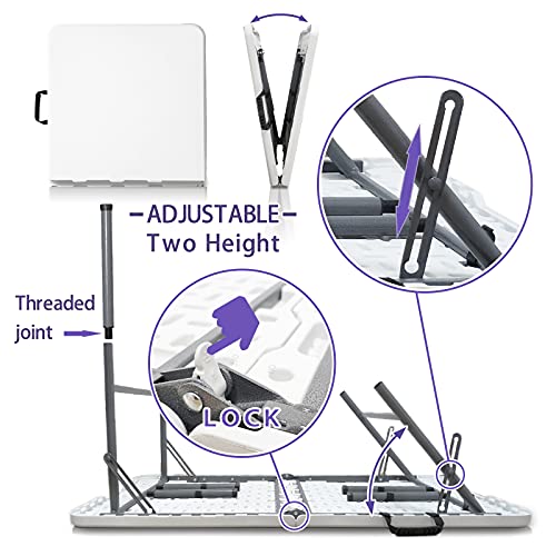 4ft Heavy Duty Portable Folding Plastic Table O781061