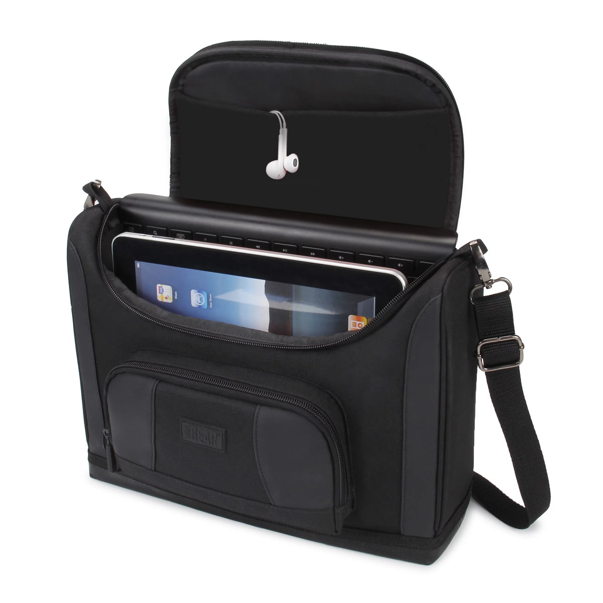 Compact Messenger Bag for 11 Inch iPad Pro and 10.9 Inch iPad Air (Black) O190