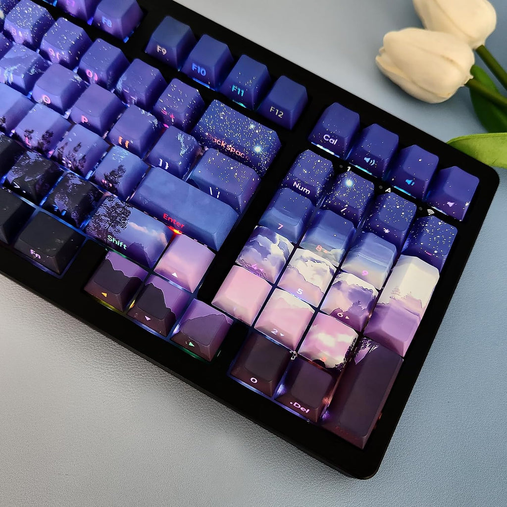 Side Printed Double Shot Cherry Profile Keycap Set U4554