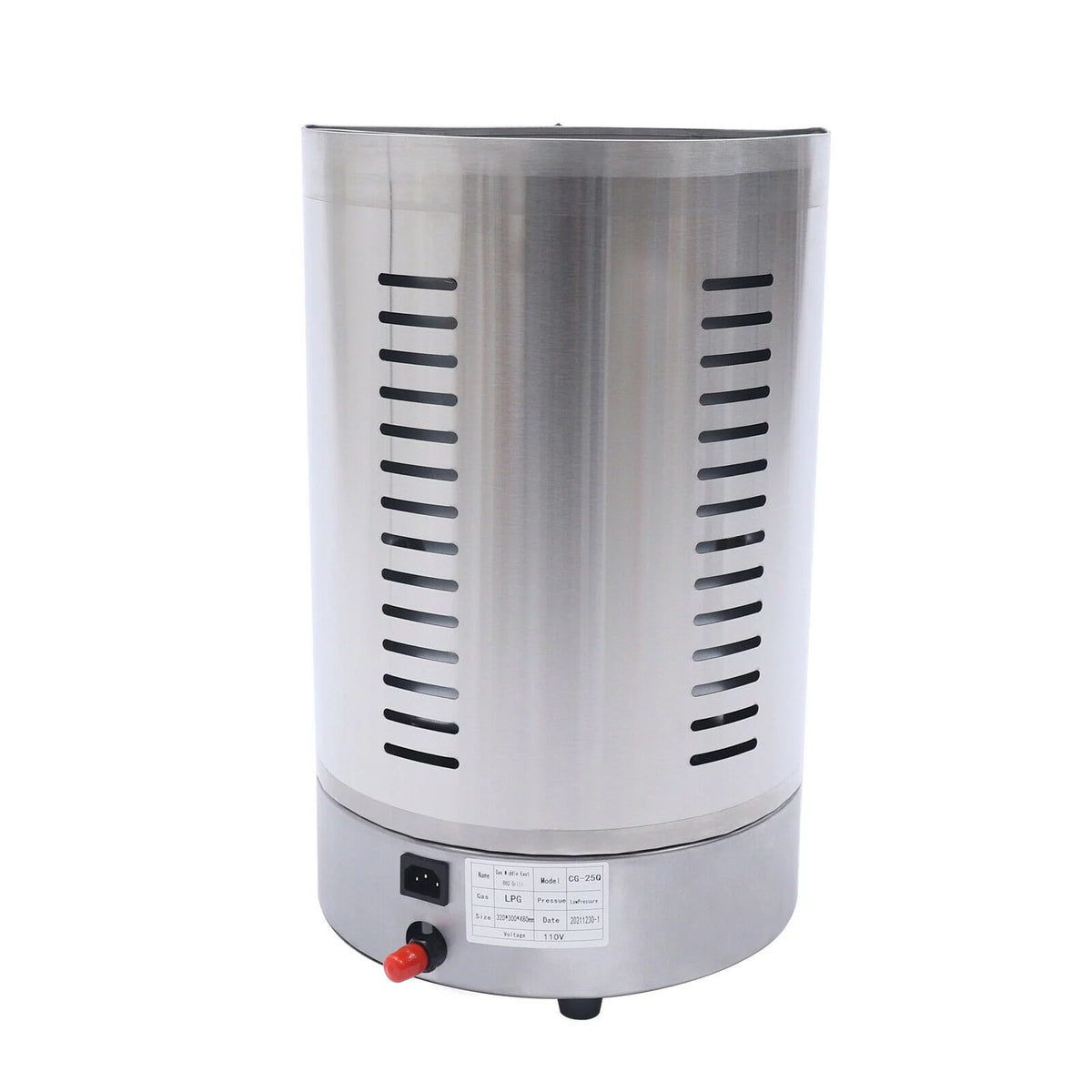 Vertical Gas Broiler Shawarma Machine Doner Kebab Gyro Grill Rotisserie Machine 3KW Silver E5683