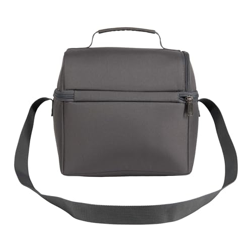 Insulated 12 Can Two Compartment Lunch Cooler Bag Black N435781