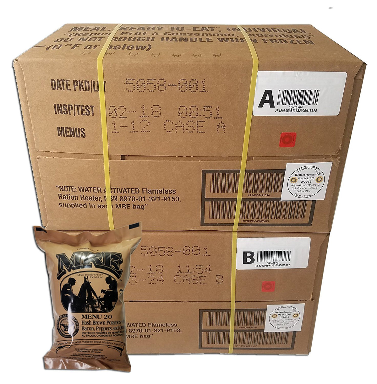 24 Meals Military Surplus Meal Ready to Eat O5959