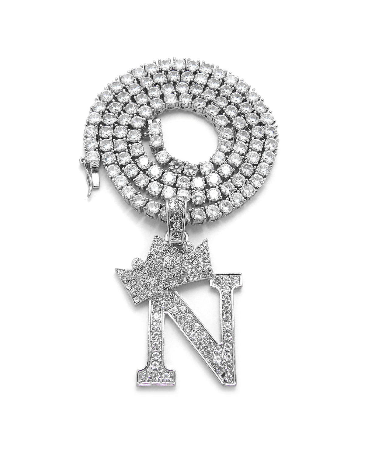 Silver Ice CZ Tennis Chain Necklace S6440