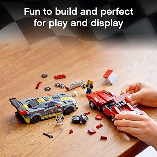 Chevrolet Corvette C8.R Race Car and 1969 Chevrolet Corvette Building Kit (512 Pieces) S952062