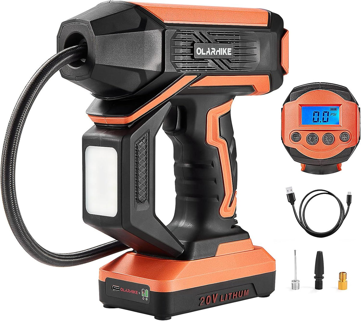 Portable Handheld Cordless Tire Inflator Air Pump with Rechargeable Battery W615