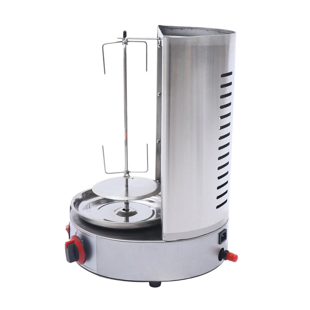 Vertical Gas Broiler Shawarma Machine Doner Kebab Gyro Grill Rotisserie Machine 3KW Silver E5683