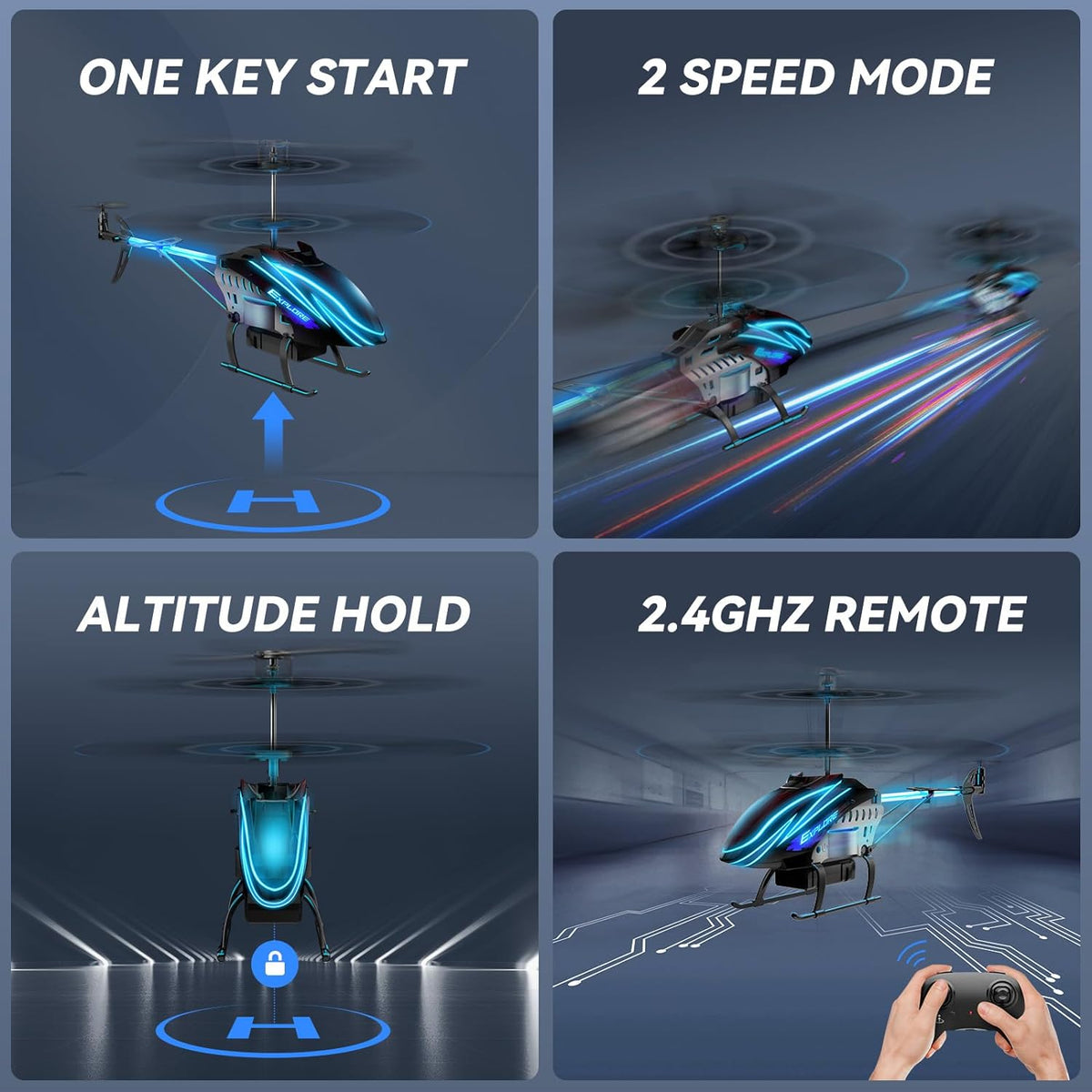 Blue 3.5 Channel RC Helicopter K1352
