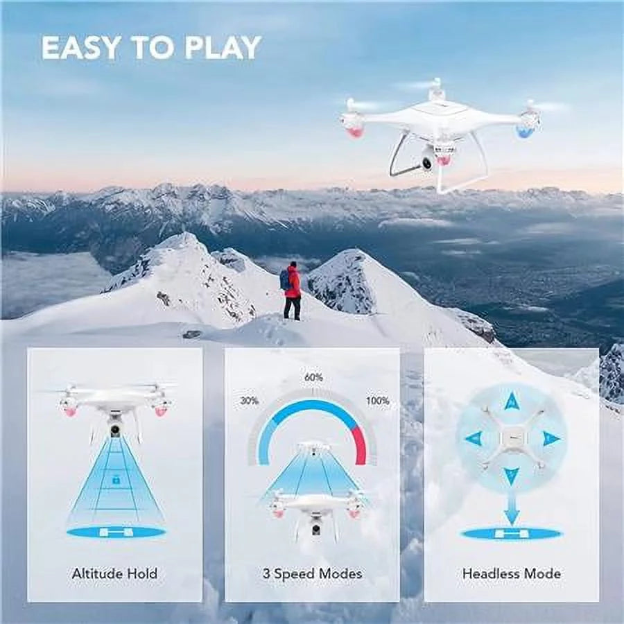 2.7K HD Camera RC Drone with Dual Batteries and Carrying Bag S9911